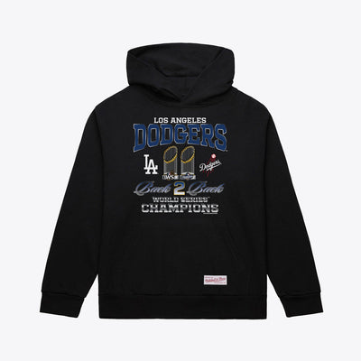 Mitchell & Ness Los Angeles Dodgers Black Back 2 Back Trophies Hoodie