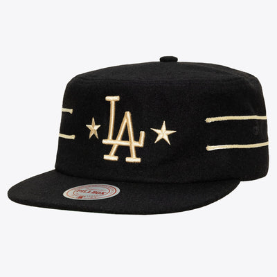 Mitchell & Ness Los Angeles Dodgers Black Cooperstown Retro Roots Pillbox Adjustable Hat