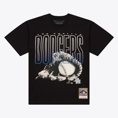 Mitchell & Ness Los Angeles Dodgers Black Fly Ball Classic T-Shirt