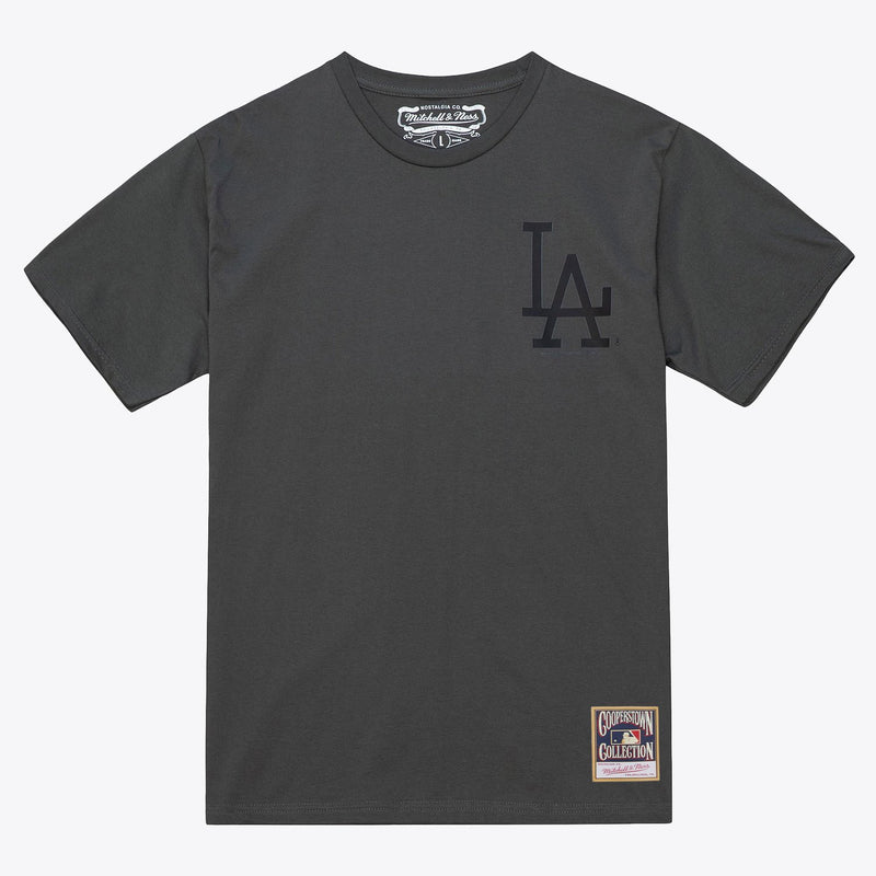 Mitchell & Ness Los Angeles Dodgers Charcoal Left Chest T-Shirt