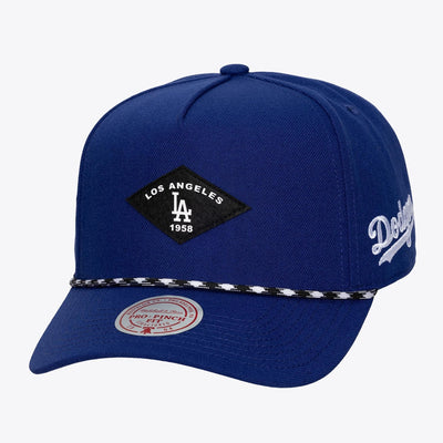 Mitchell & Ness Los Angeles Dodgers Royal Fine Print Pro Pinch Snapback Hat