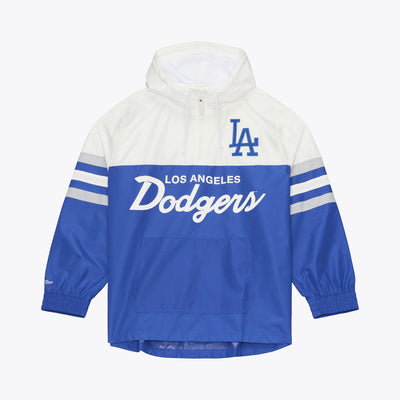Mitchell & Ness Los Angeles Dodgers Royal Head Coach Lightweight Anorak Quarter-Zip Windbreaker