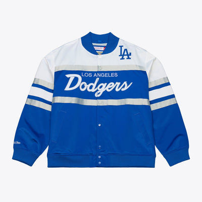 Mitchell & Ness Los Angeles Dodgers Royal Head Coach Lightweight Satin Full-Snap Jacket