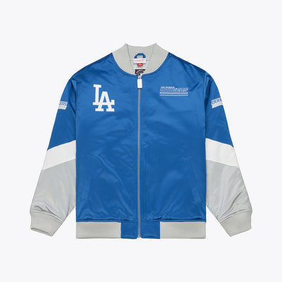 Mitchell & Ness Los Angeles Dodgers Royal Triple Check Heavyweight Satin Full-Zip Jacket