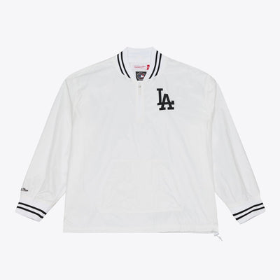 Mitchell & Ness Los Angeles Dodgers White Monochrome Quarter-Zip Pullover