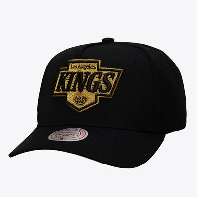 Mitchell & Ness Los Angeles Kings Black & Gold Pro Pinch Snapback Hat