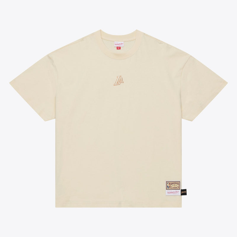 Mitchell & Ness Los Angeles Lakers Cream Insignia Premium T-Shirt