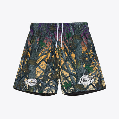 Mitchell & Ness Los Angeles Lakers Gold Quiet Blaze Mesh Shorts