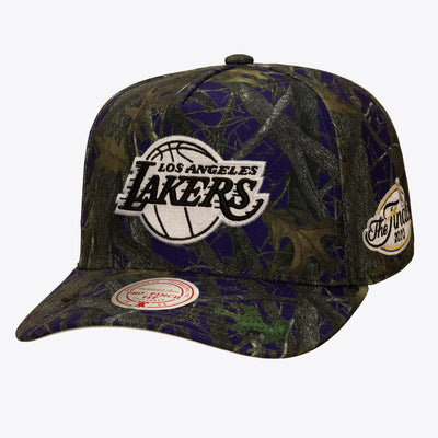 Mitchell & Ness Los Angeles Lakers Purple Quiet Blaze Pro Pinch Snapback Hat