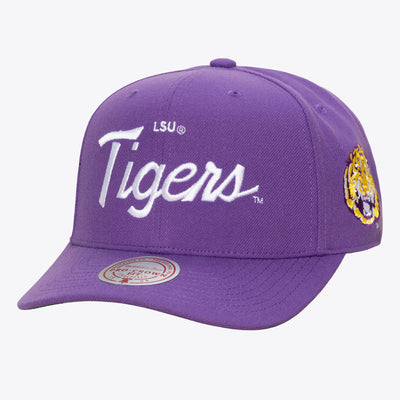 Mitchell & Ness LSU Tigers Purple Head Coach Pro Crown Snapback Hat
