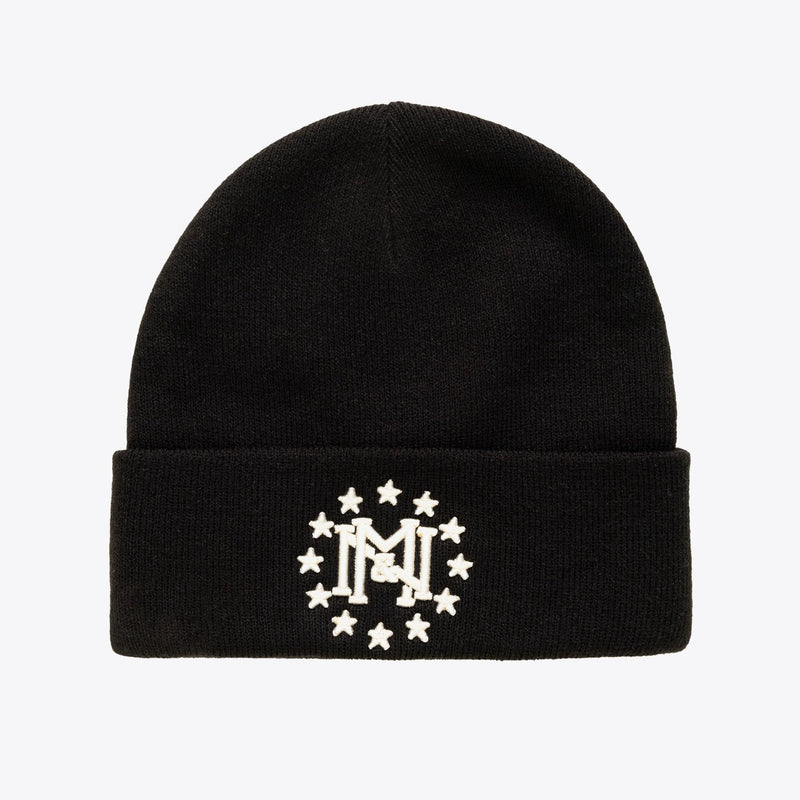 Mitchell & Ness M&N Black Star Lockup Cuffed Knit Hat