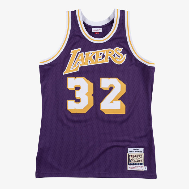 Mitchell & Ness Magic Johnson Los Angeles Lakers 1984-85 Purple Authentic Jersey
