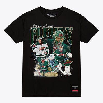 Mitchell & Ness Marc-Andre Fleury Minnesota Wild Black Player Collage T-Shirt