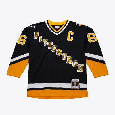 Mitchell & Ness Mario Lemieux Pittsburgh Penguins 1992-93 Black Power Play Player Jersey