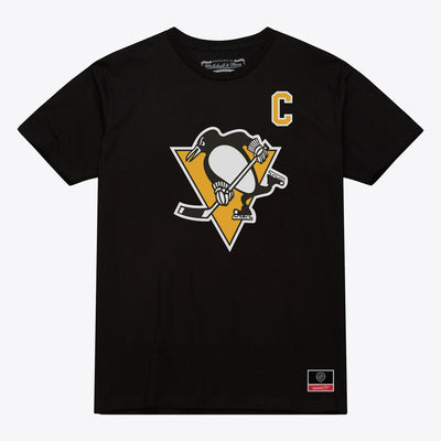 Mitchell & Ness Mario Lemieux Pittsburgh Penguins Black Name & Number T-Shirt