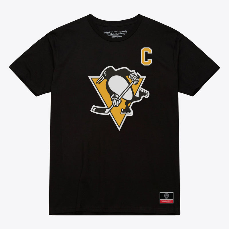 Mitchell & Ness Mario Lemieux Pittsburgh Penguins Black Name & Number T-Shirt