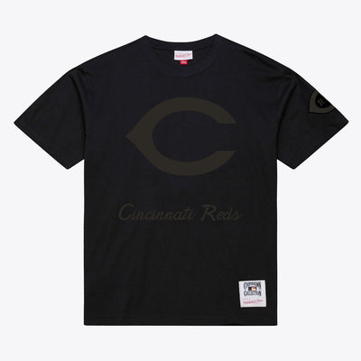 Cincinnati Reds Mitchell & Ness Cooperstown Collection Phantom T-Shirt - Black