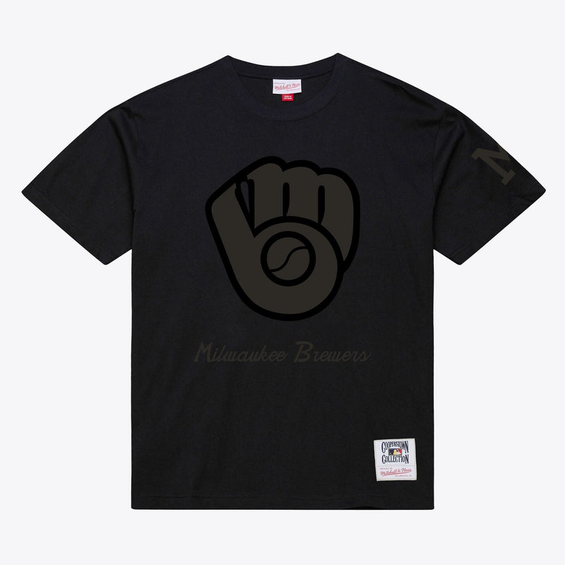 Milwaukee Brewers Mitchell & Ness Cooperstown Collection Phantom T-Shirt - Black