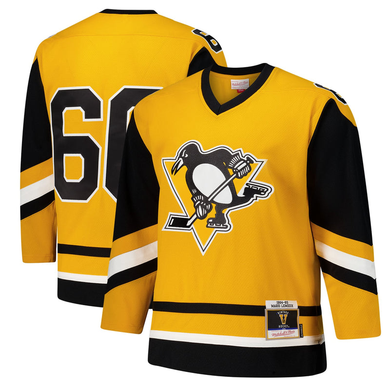 Mitchell & Ness Mario Lemieux Pittsburgh Penguins 1984-85 Power Play Jersey - Gold
