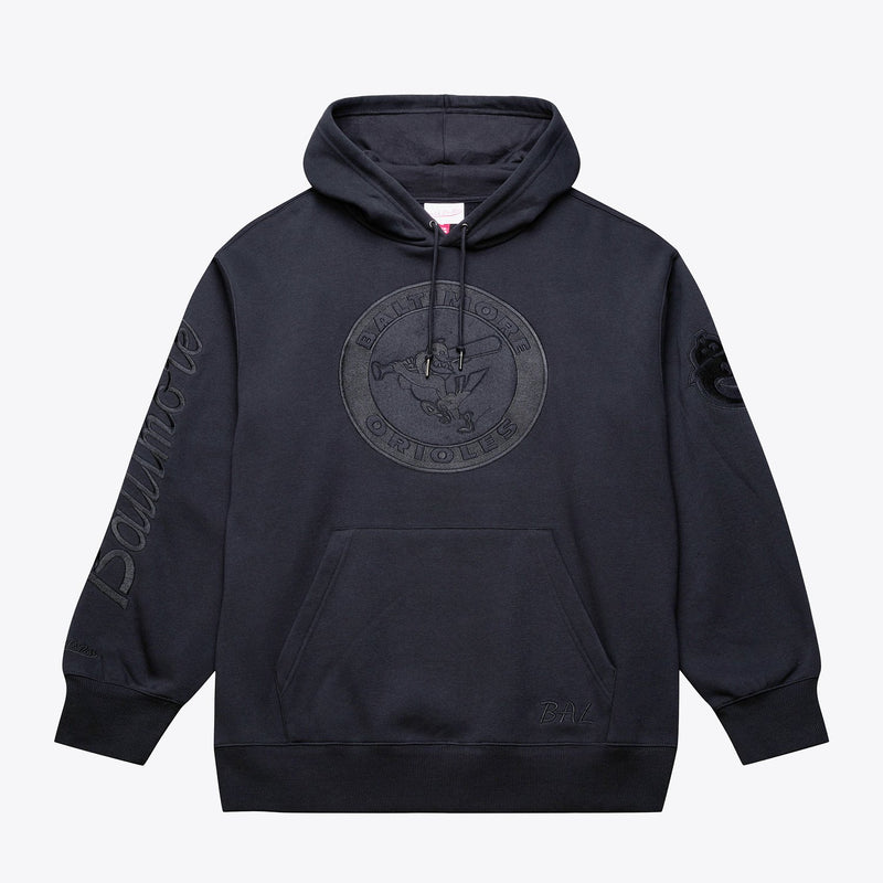 Baltimore Orioles Mitchell & Ness Phantom Fleece Hoodie - Black