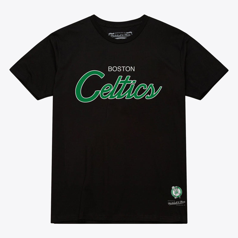 Boston Celtics Mitchell & Ness Vintage Wordmark T-Shirt - Black