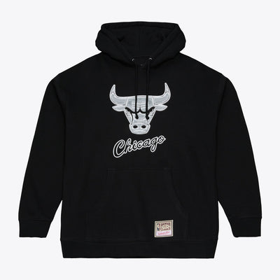 Chicago Bulls Mitchell & Ness Chrome Hoodie - Black