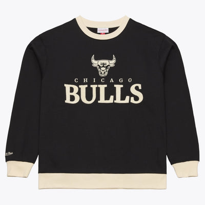 Chicago Bulls Mitchell & Ness Cookies & Cream Fleece Crewneck Sweatshirt - Black