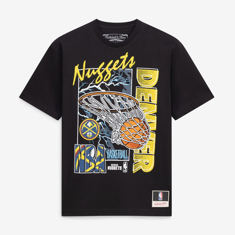 Denver Nuggets Mitchell & Ness Lightning Swish T-Shirt - Black