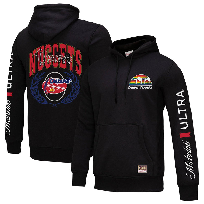 Denver Nuggets Mitchell & Ness NBA x Michelob Ultra Swish & Sip Pullover Hoodie - Black