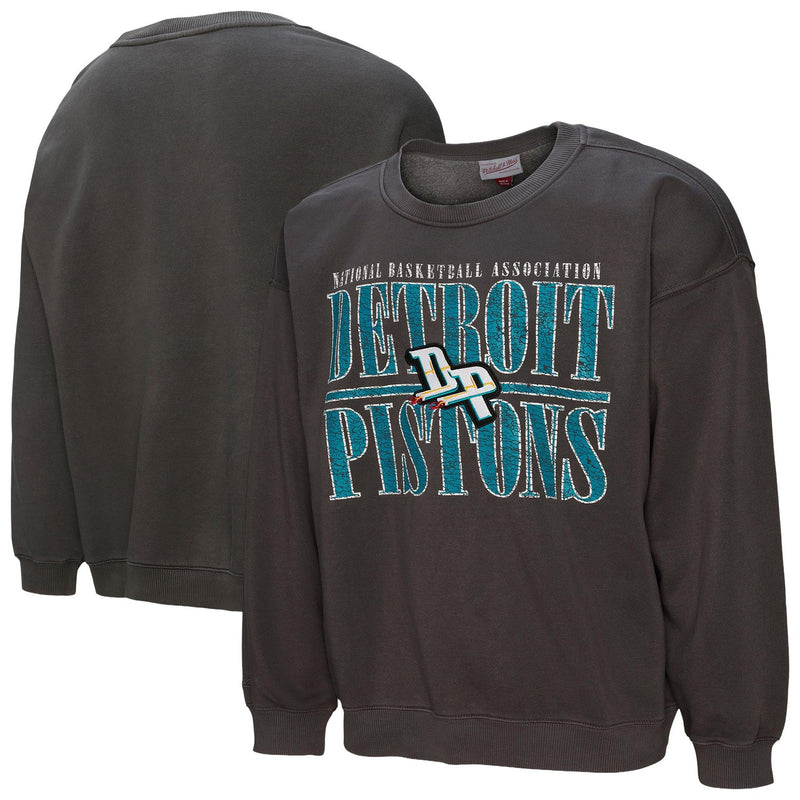 Detroit Pistons Mitchell & Ness NBA Downtown Collection Fleece Sweatshirt - Black