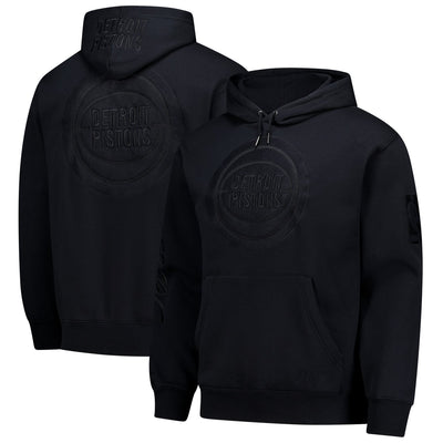 Detroit Pistons Mitchell & Ness Phantom Fleece Hoodie - Black