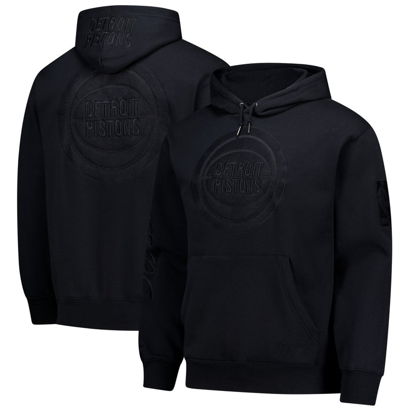 Detroit Pistons Mitchell & Ness Phantom Fleece Hoodie - Black