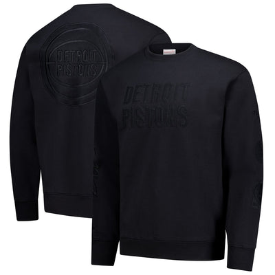 Detroit Pistons Mitchell & Ness Phantom Fleece Sweatshirt - Black