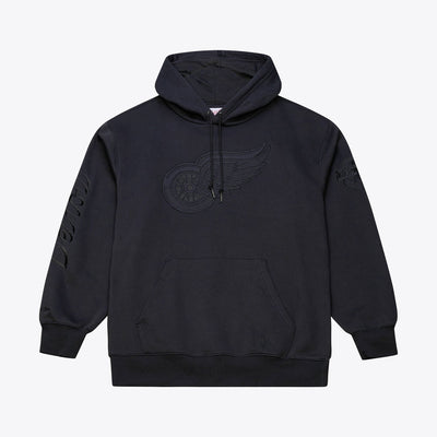 Detroit Red Wings Mitchell & Ness Phantom Fleece Hoodie - Black