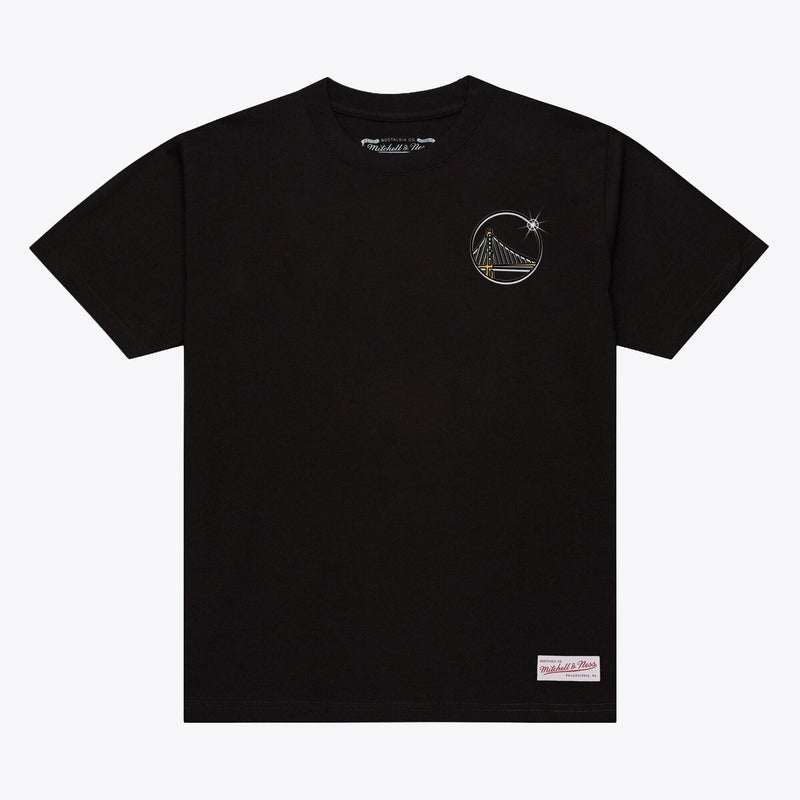 Golden State Warriors Mitchell & Ness Airbrush T-Shirt - Black