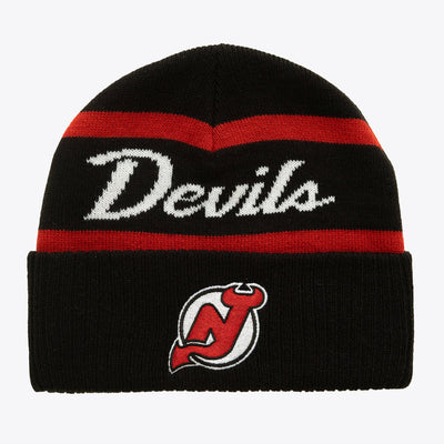 New Jersey Devils Mitchell & Ness Head Coach Cuffed Knit Hat - Black