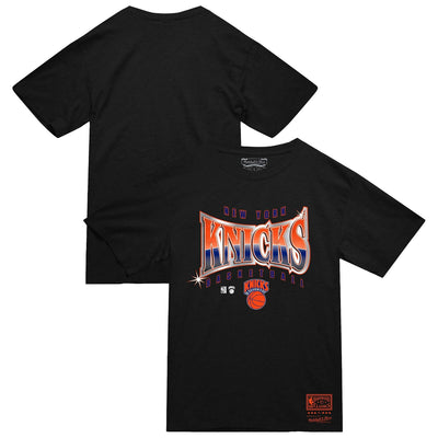 New York Knicks Mitchell & Ness Worldwide Collection Glow Up T-Shirt - Black