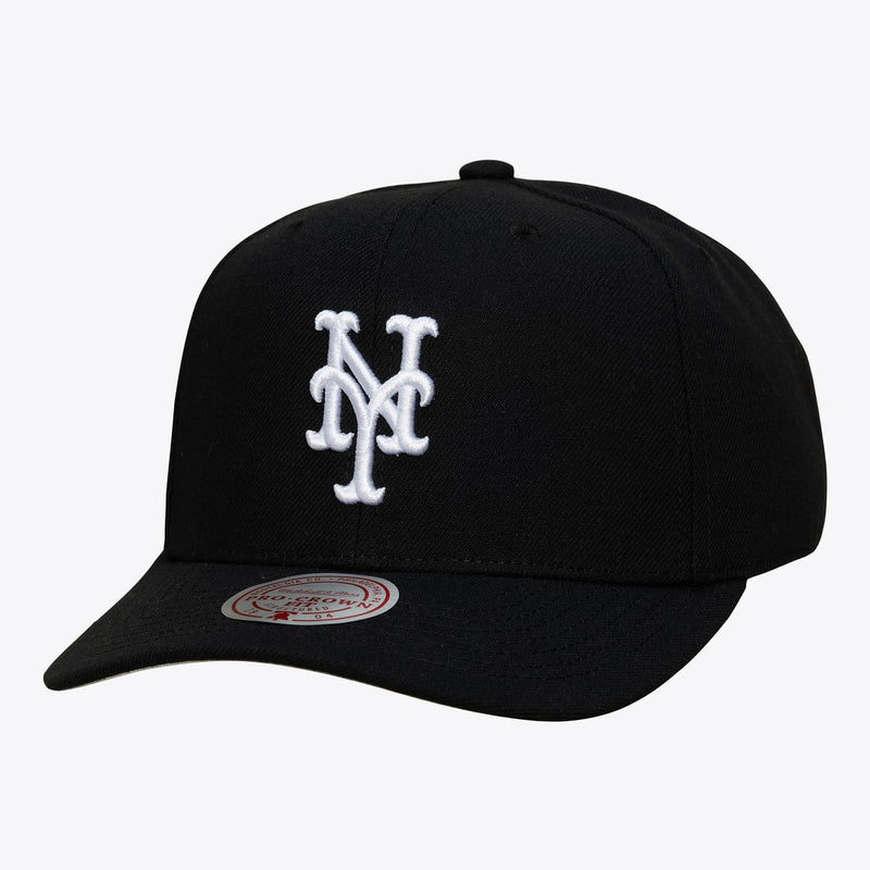 New York Mets Mitchell & Ness Pro Crown Snapback - Black