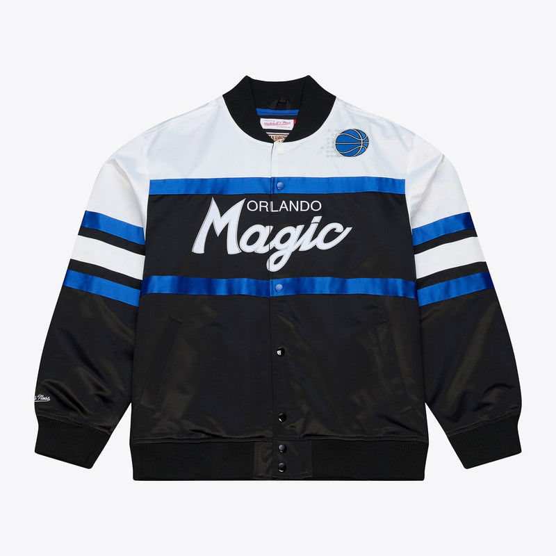 Orlando Magic Mitchell & Ness Hardwood Classics Head Coach Lightweight Satin Full-Snap Jacket - Black