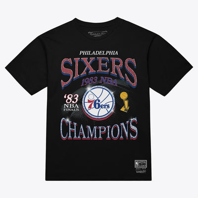 Philadelphia 76ers Mitchell & Ness Champions Era T-Shirt - Black
