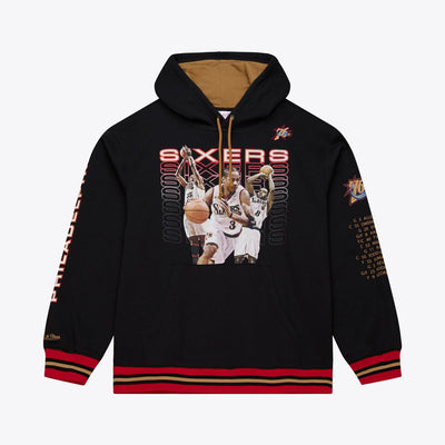 Philadelphia 76ers Mitchell & Ness Hardwood Classics Originals Collection 2000-2001 Team Roster Fleece Hoodie - Black