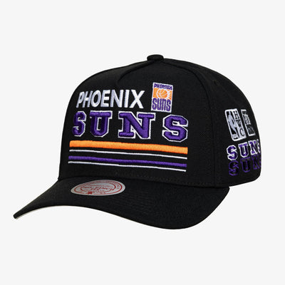 Phoenix Suns Mitchell & Ness Hardwood Classics Triple Check Pro Snapback Hat - Black