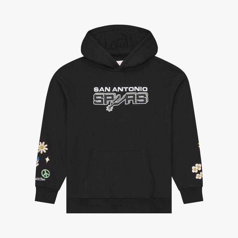 San Antonio Spurs Mitchell & Ness ABA Fleece Hoodie - Black