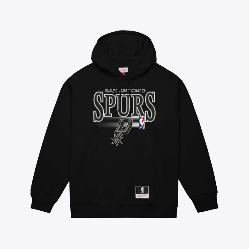 San Antonio Spurs Mitchell & Ness Team Name Stack & Logo Hoodie - Black