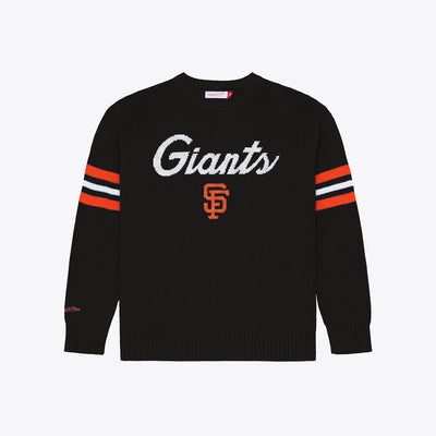 San Francisco Giants Mitchell & Ness Head Coach Sweater - Black