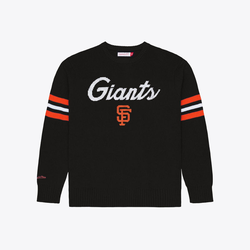 San Francisco Giants Mitchell & Ness Head Coach Sweater - Black