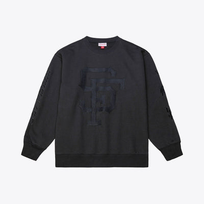 San Francisco Giants Mitchell & Ness Phantom Fleece Crewneck Sweatshirt - Black