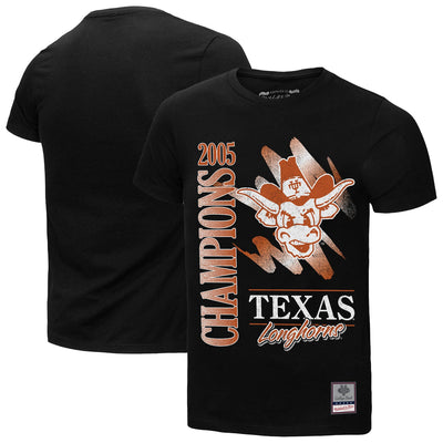 Texas Longhorns Mitchell & Ness Retro Brush Mineral Wash T-Shirt - Black