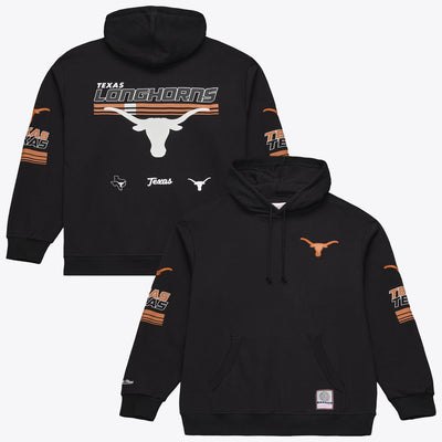 Texas Longhorns Mitchell & Ness Triple Check Fleece Pullover Hoodie - Black