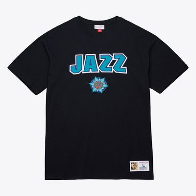 Utah Jazz Mitchell & Ness Hardwood Classics Legendary Slub T-Shirt - Black